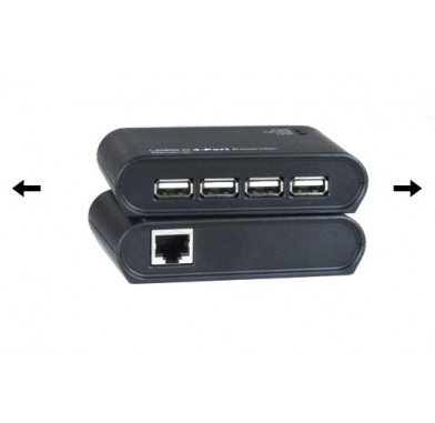 Low-Cost 4-Port USB 2.0 Extender via CAT5 up to 165 Feet – No Drivers Required
